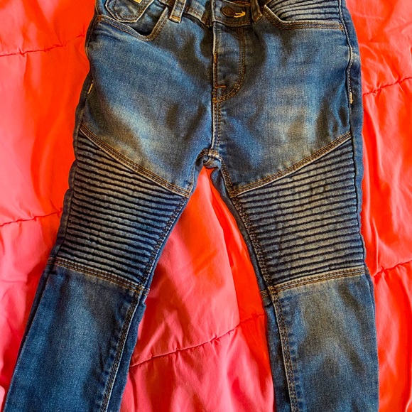 baby biker jeans